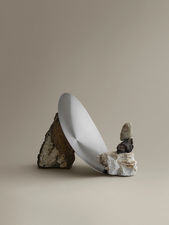 Ondea Coupe Décorative plate, taille M, aspect métal brûlé