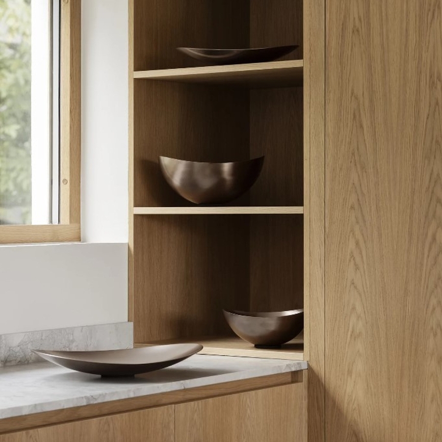 Ondea Saladier profond, taille S, effet métal brûlé