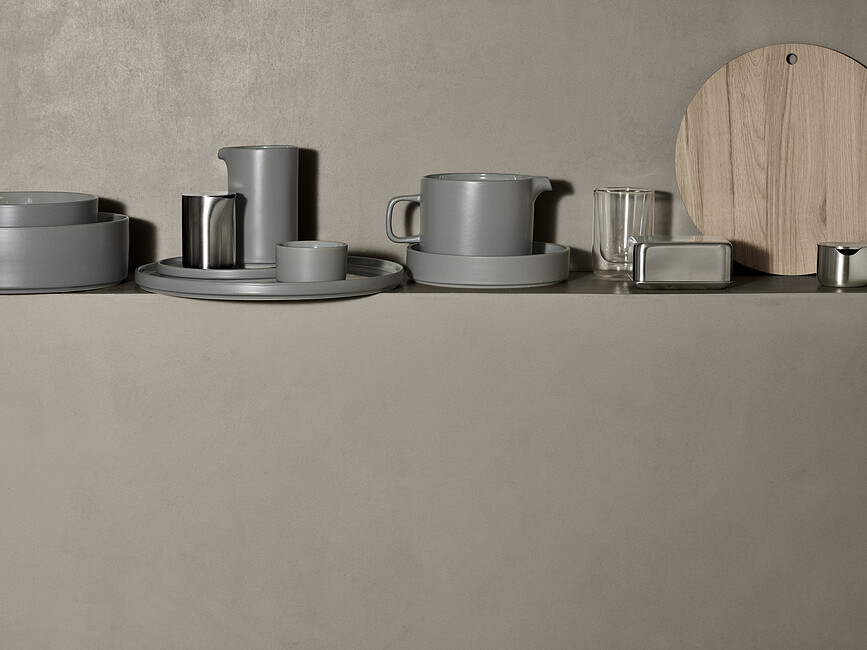 Pilar Assiette à Dessert 14 cm, gris étain