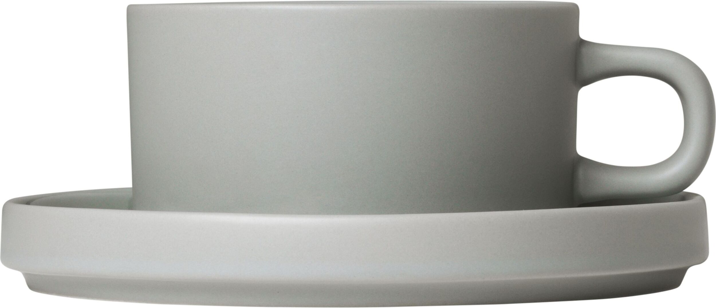 Pilar Tasse 170 ml mirage grey mit Untersetzer 2 St.