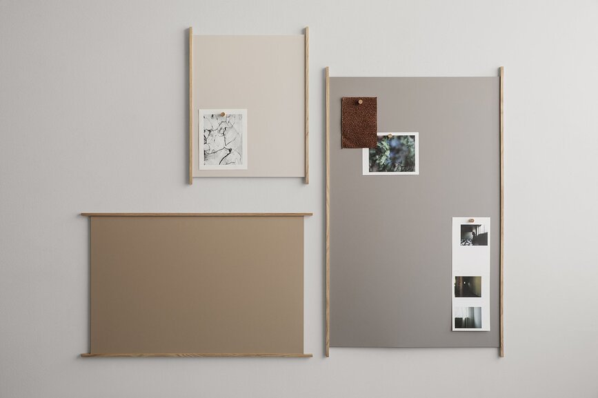 Pizarra magnética Koreo, 123 cm, gris tórtola