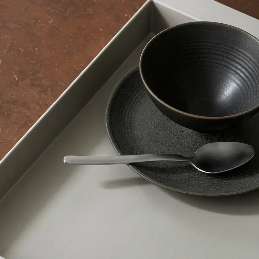 Plato de Desayuno Kumi, 21 cm, grisáceo