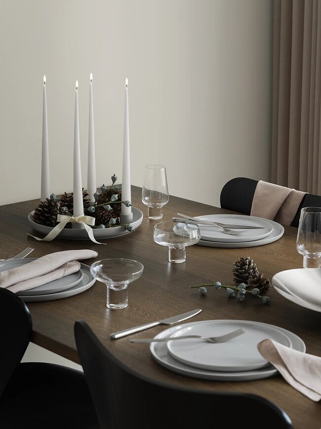 Portacandele Vela per 4 candele classiche, ambra