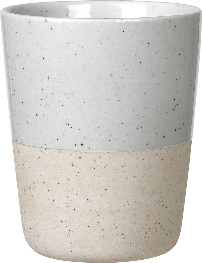Puodelis Sablo be rankenėlės, 250 ml, baltos ir smėlio spalvos