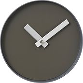 Rim Wall clock 20 cm tarmac/steel grey