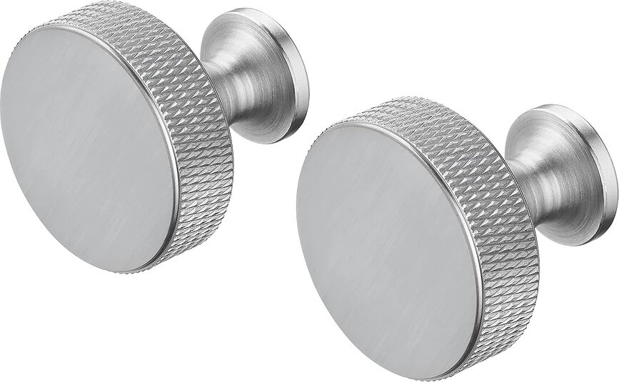 Rof Crochets muraux ronds, argentés, Lot de 2