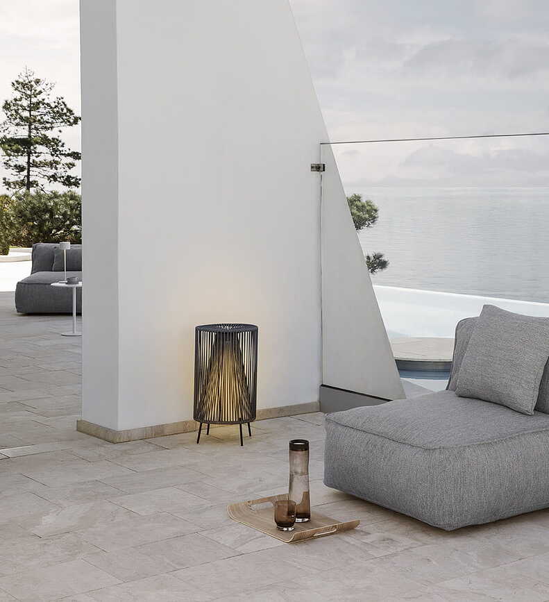 Rope Lampadaire sans fil, gris