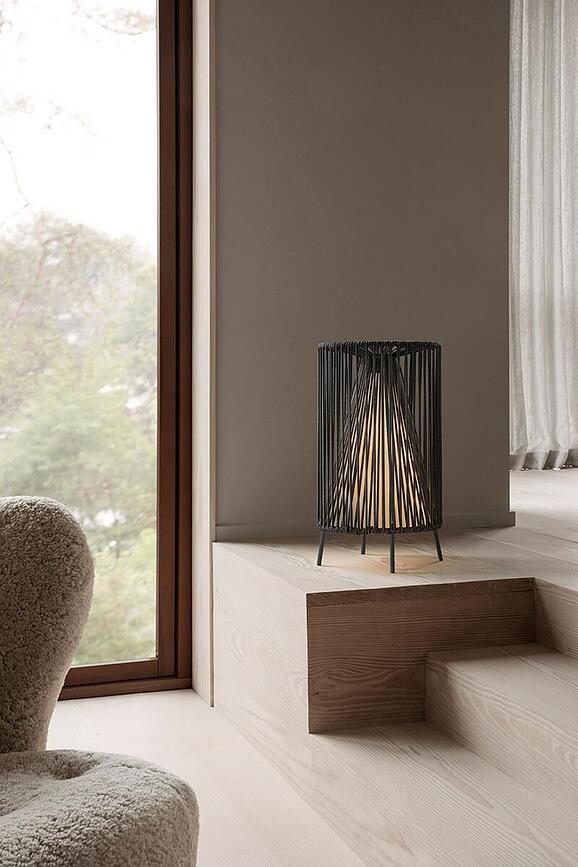 Rope Stajaća Lampa bežična siva