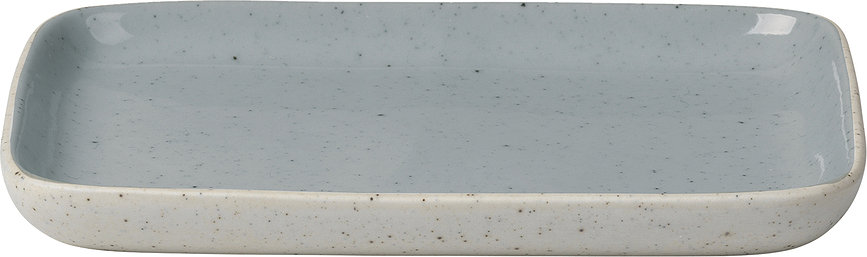 Sablo Assiette à Snack rectangulaire, 10 x 13 cm, grise