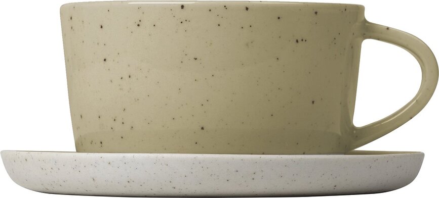 Sablo Tasses à café avec soucoupes, 150 ml, Lot de 2