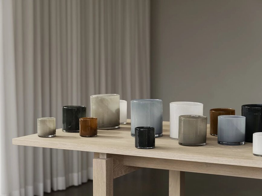 Saga Svečnik za čajne svečke, 16 cm, bel