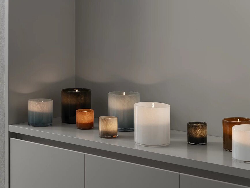 Saga Svečnik za čajne svečke, 8 cm, bel