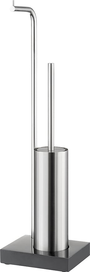 Scopino con portarotolo Modo 67 cm acciaio opaco