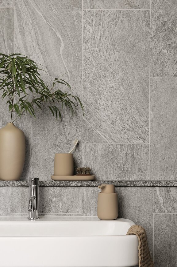 Sono Plateau pour accessoires de salle de bain, blanc