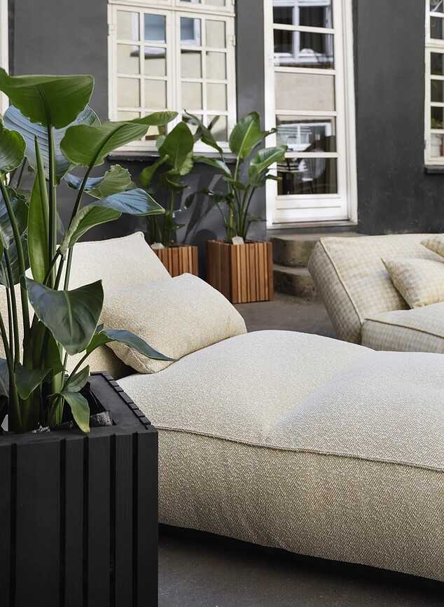 Stay Bouclé Coussin de Jardin, 70 x 30 cm, brun