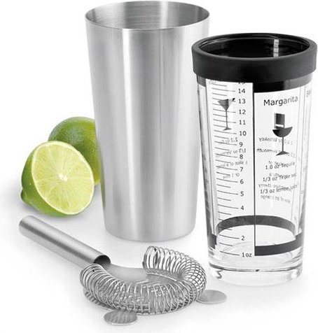 Lounge Boston-Shaker mit Mixer silberfarben