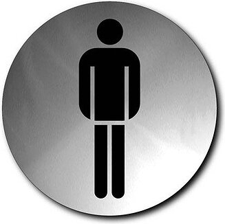 Vīriešu WC norāde Signo apaļa