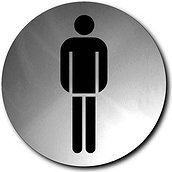 Vyrų tualeto ženklas Signo apvalios formos