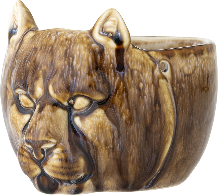 Abner Cache-pot 9,5 cm, marron