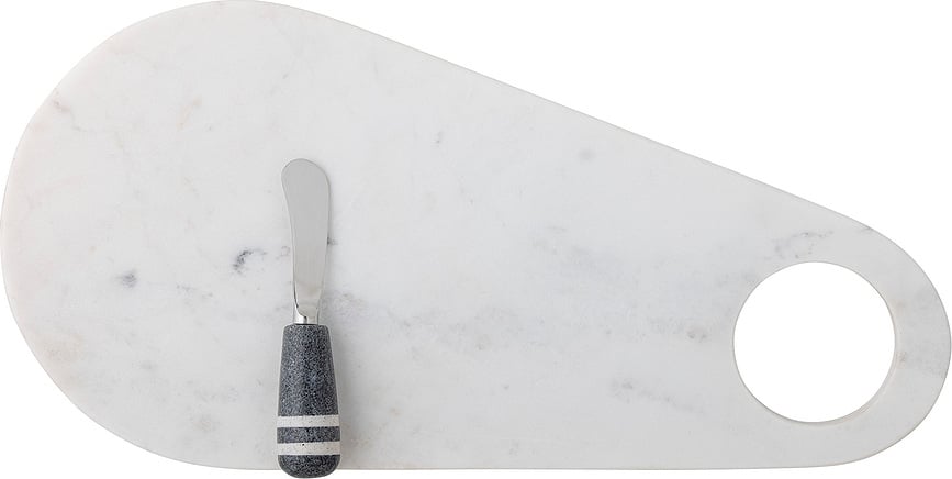 Abrielle Deska za rezanje z nožem, 20 x 42 cm, marmorna, 2 kosa