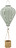Accesoriu decorativ suspendat Pomp 65 cm verde