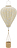 Accesoriu decorativ suspendat Pomp 85 cm galben