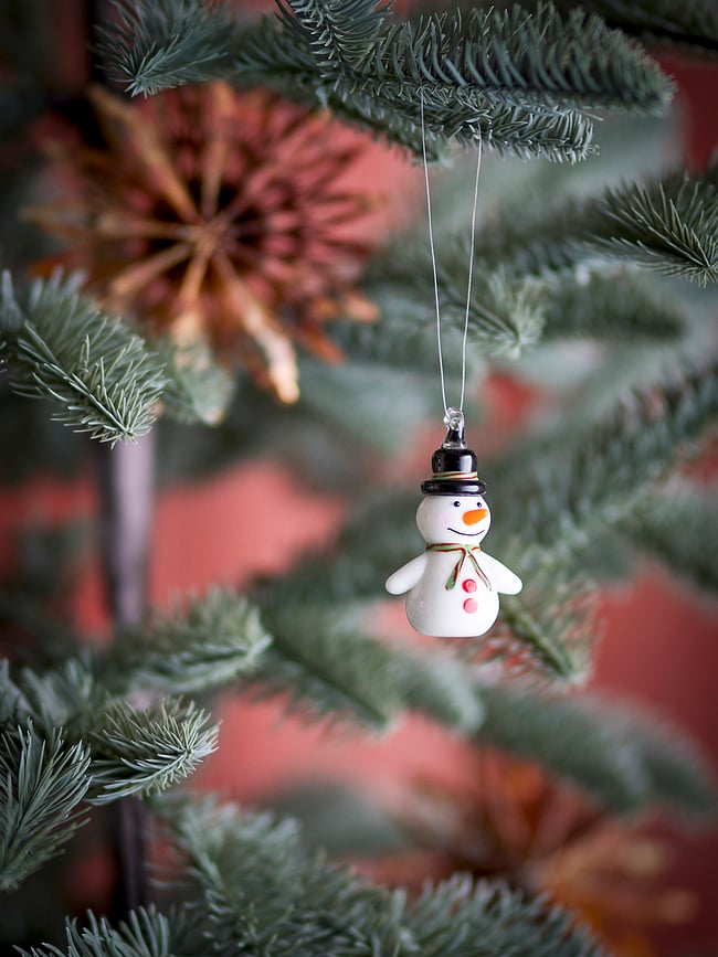 Adorno Navideño Festive, diseño muñeco de nieve, 6 cm