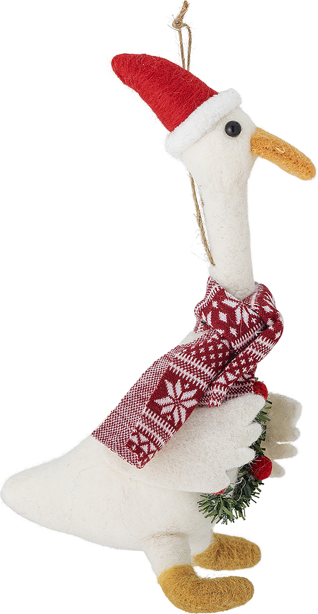 Adorno Navideño figura de ganso Arlo, 22 cm