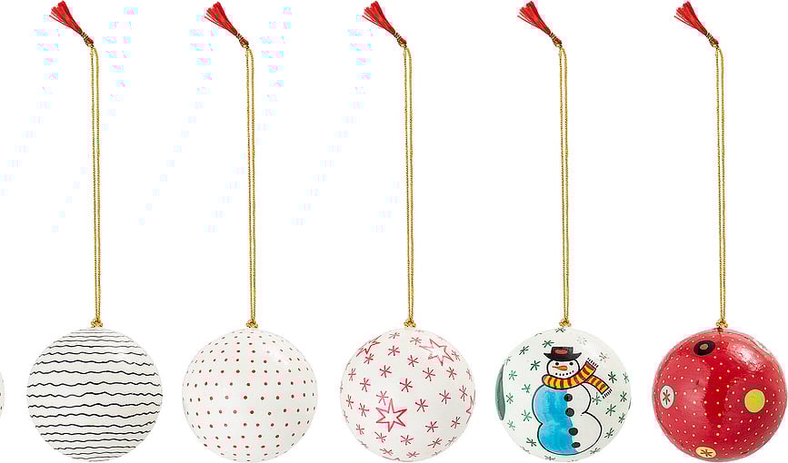 Adornos de Navidad de papel Kazik, 7,5 cm, 5 unidades