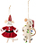 Adornos decorativos Peo, ratones y elfos navideños, Set de 2 piezas
