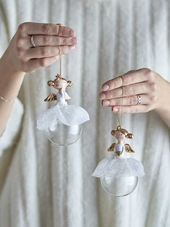 Adornos Navideños Griselda, diseño de ángel, 2 unidades