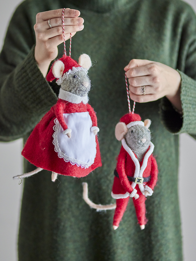 Adornos Navideños Ratones Peo XL, beige