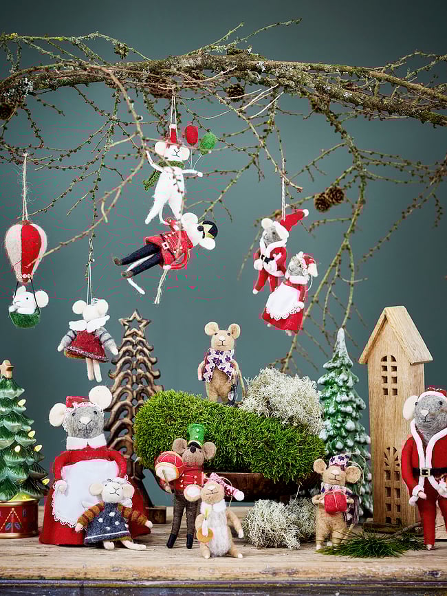 Adornos Navideños Ratones Peo XL, beige