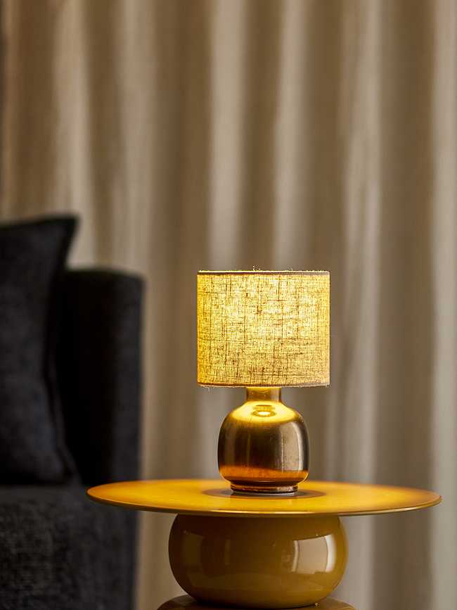 Agni bordlampe 25,5 cm, brun