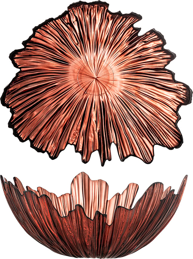 Aila decoratieve schaal 31 cm, rood