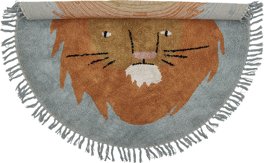 Alfombra infantil Leroy, con diseño de león, 130 cm