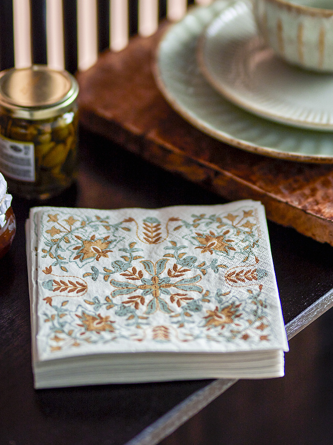 Alvira Salvete papirnate zeleno-plave 33 x 33 cm 20 kom.