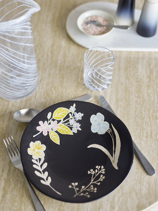 Amberly Plat de service, noir