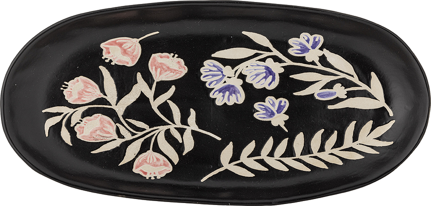 Amberly Plat de Service ovale, noir