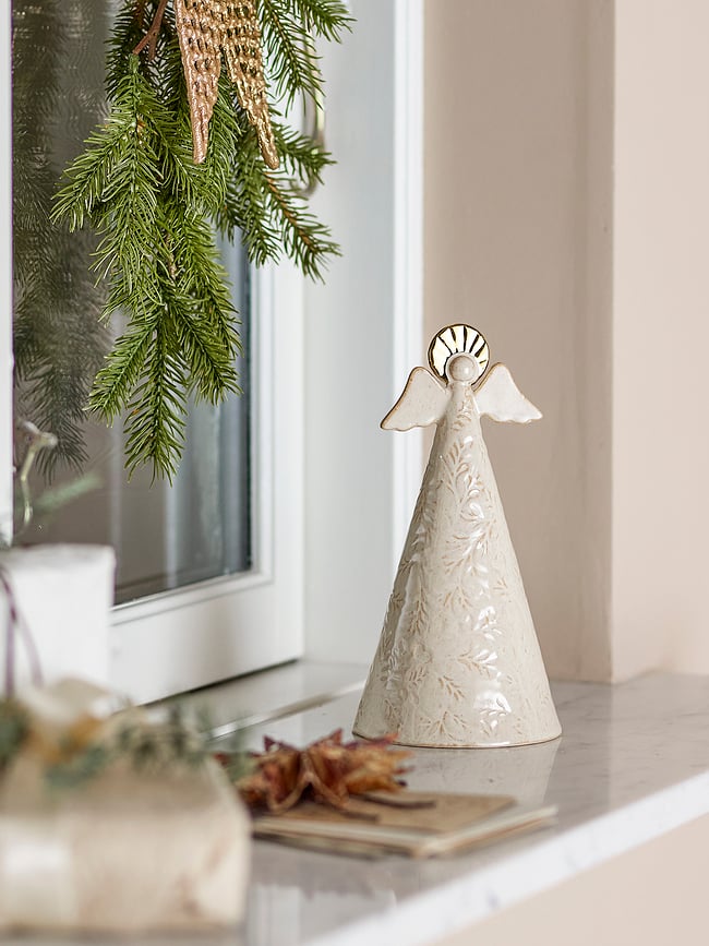 Figura Decorativa de ángel navideño Liza, 20 cm