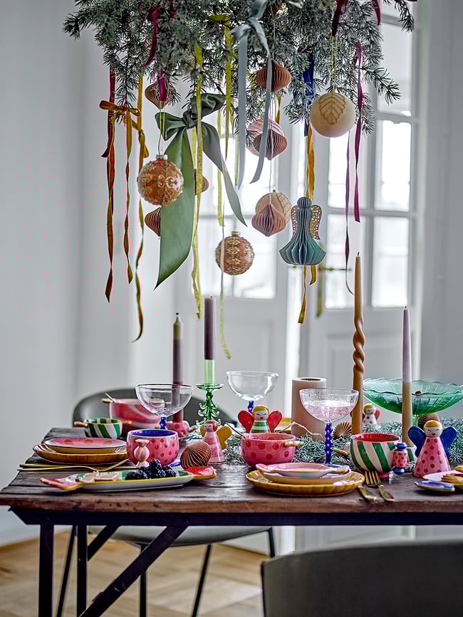 Figuras de Ángeles Caramella II, decoración navideña, multicolores, Pack de 2 unidades