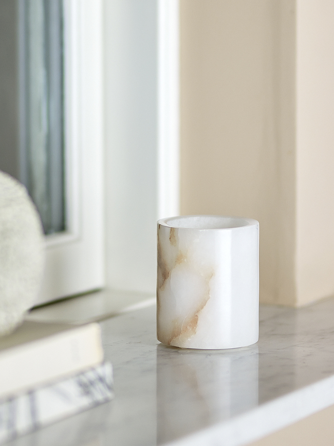 Annebel Svečnik za čajne svečke, bel