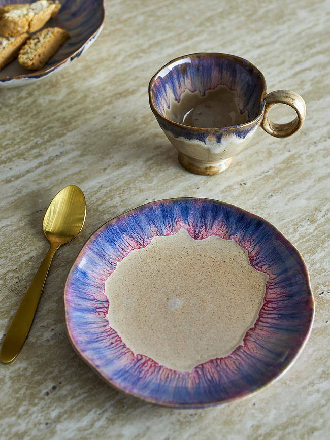 Assiette à dessert Imogen 16,5 cm, bleu beige