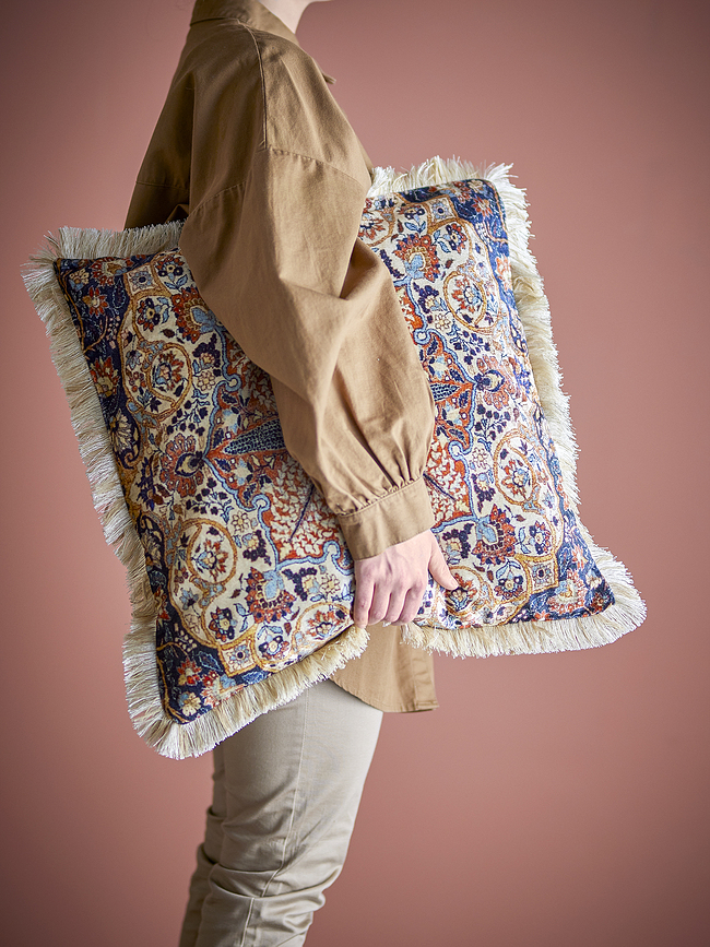 Asu Coussin Décoratif, 50 x 50 cm, multicolore