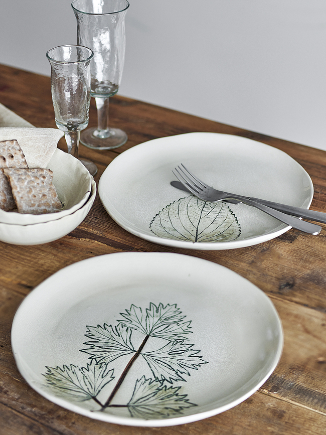 Aubrin Dinner Plates 21 cm, natural, 2 pcs.
