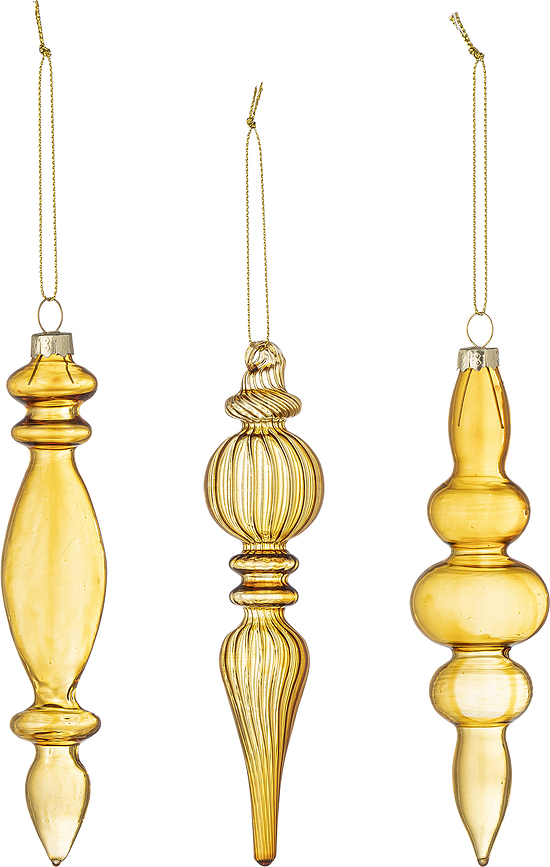 Auralia Boules de Noël, dorées, Lot de 3