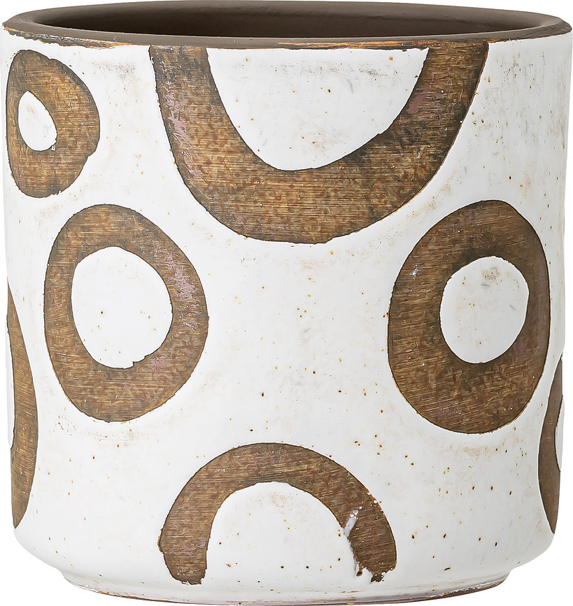 Avo Κασπώ, με σχέδιο κύκλων, 12 cm, λευκό