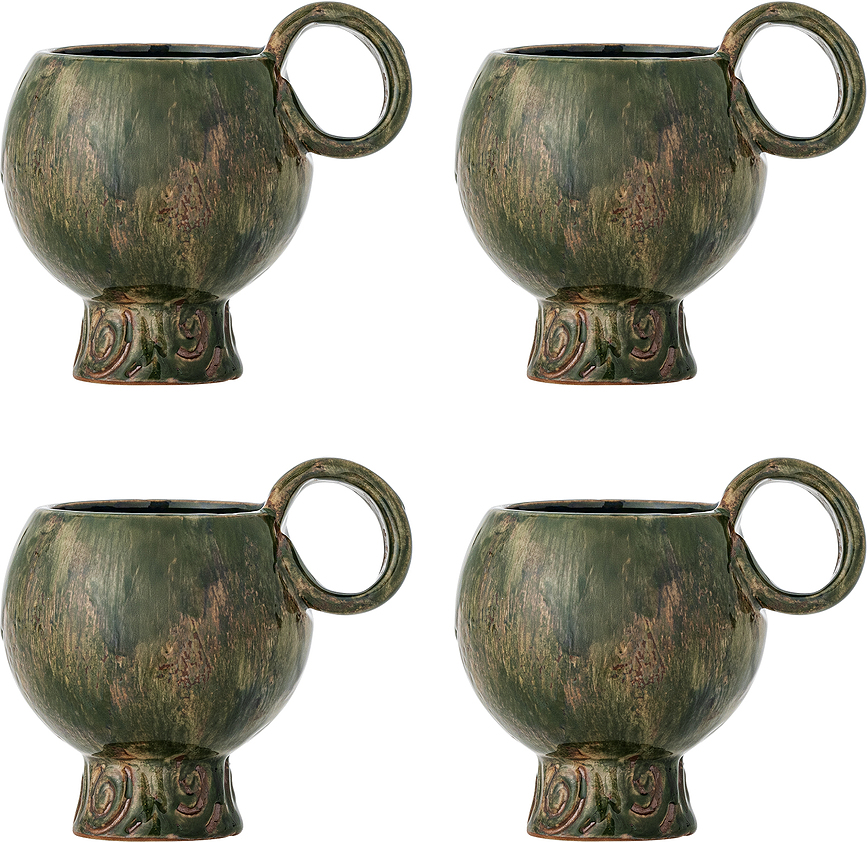 Avonlea Skodelice, 250 ml, zelene, 4 kosi