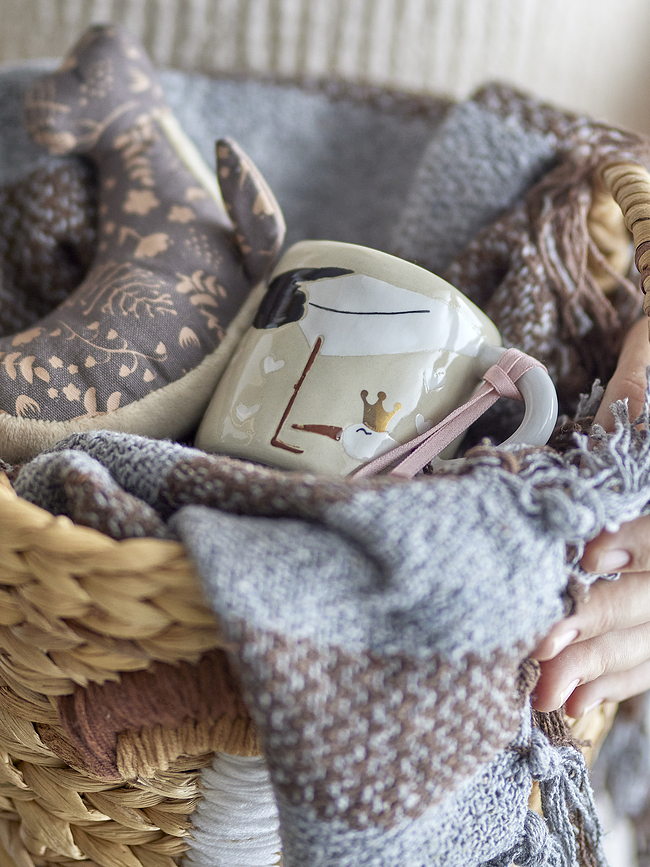 Bambino Tasse 225 ml, avec ruban rose et bleu, dans coffret cadeau