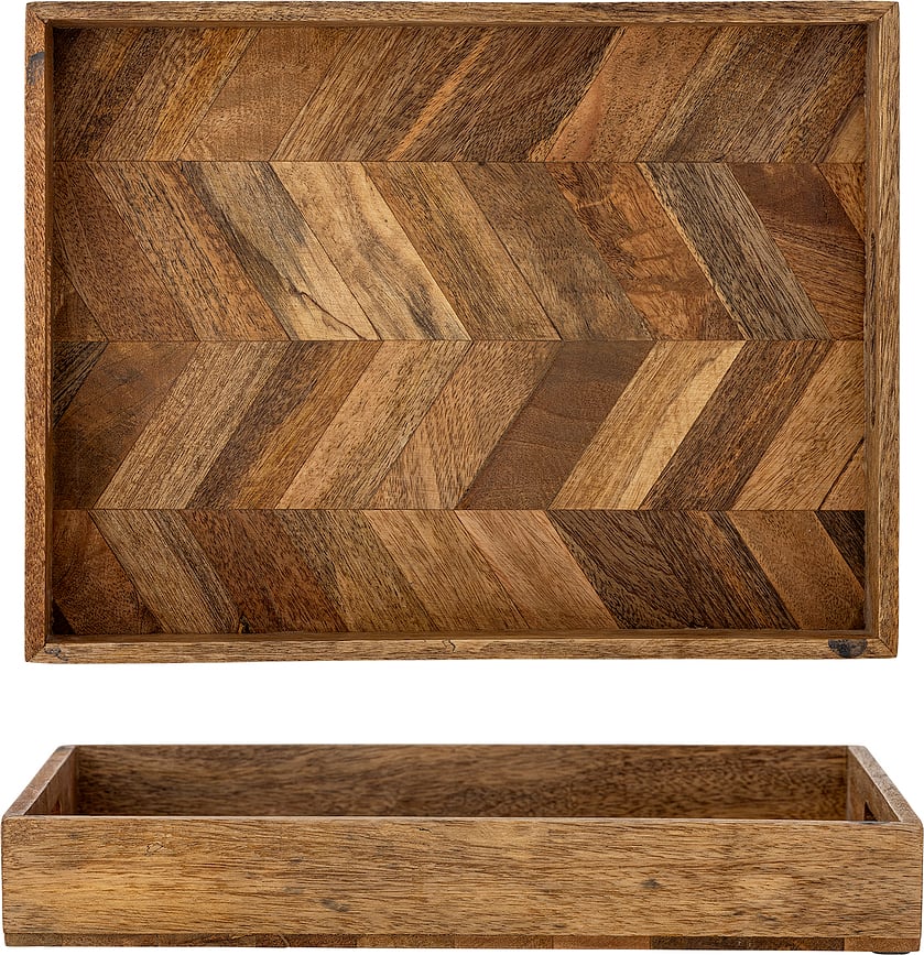 Bandeja de madera de mango Katalyn, 40 x 30 cm, para servir